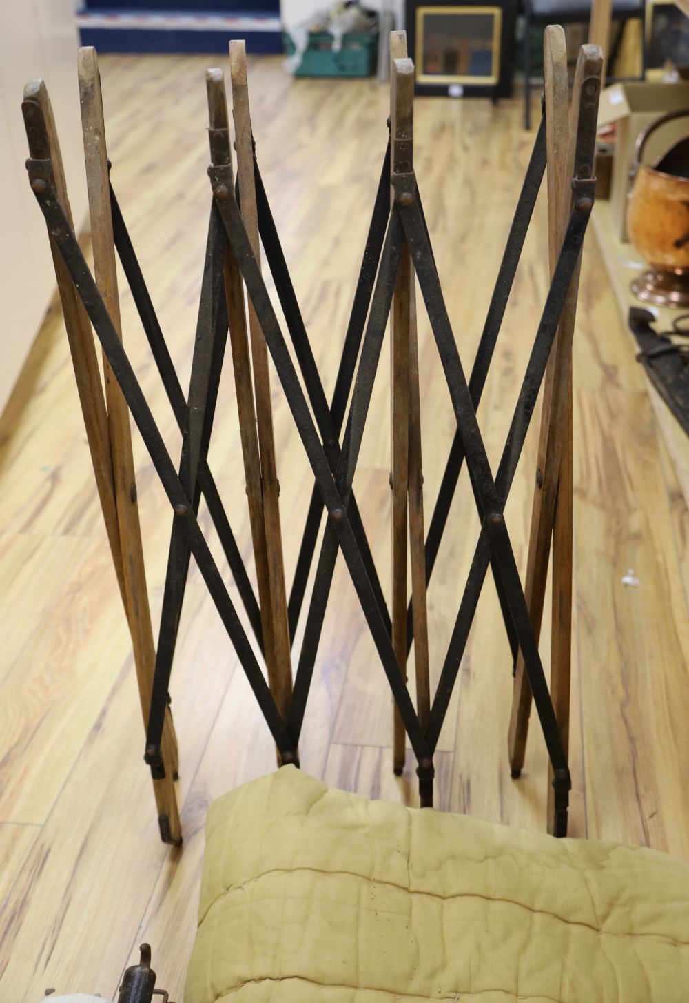 A 1920s/30s Army and Navy folding Safari bed